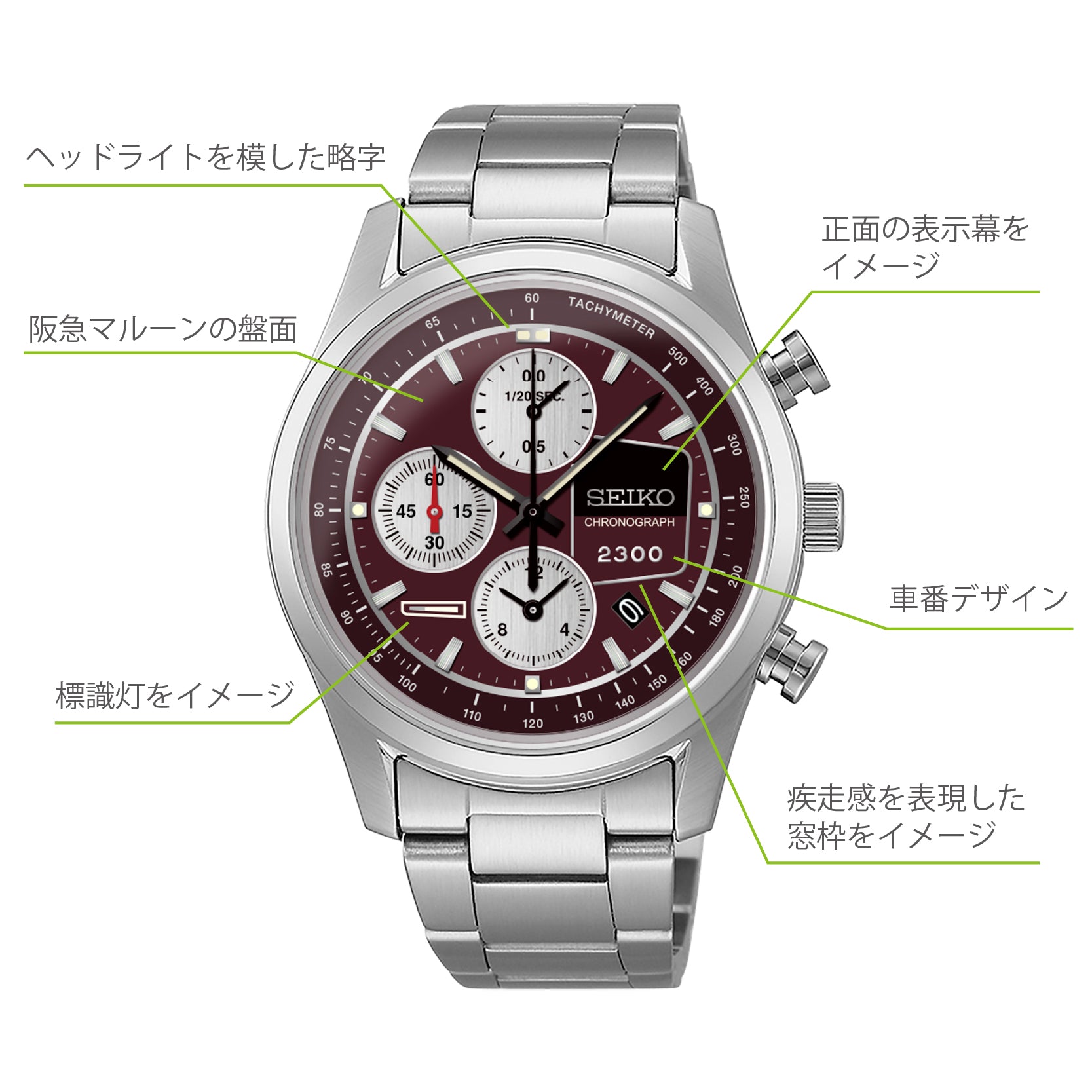 【受注生産先行販売】SEIKO×阪急電車 新2300系竣工記念腕時計